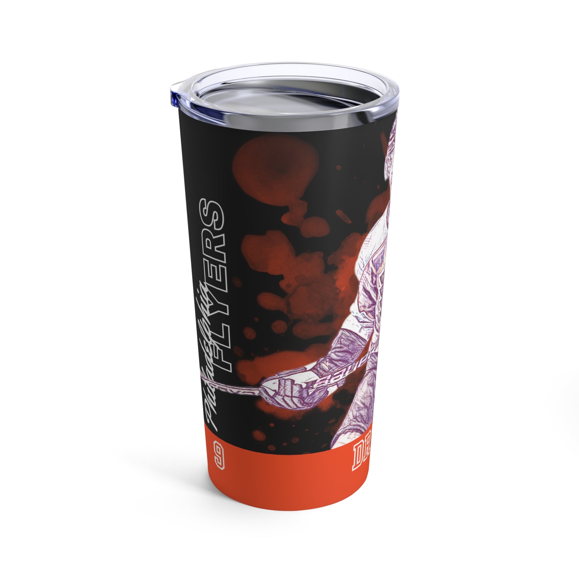 PHILADELPHIA FLYERS 9 JAMIE DRYSDALE Tumbler 20oz left