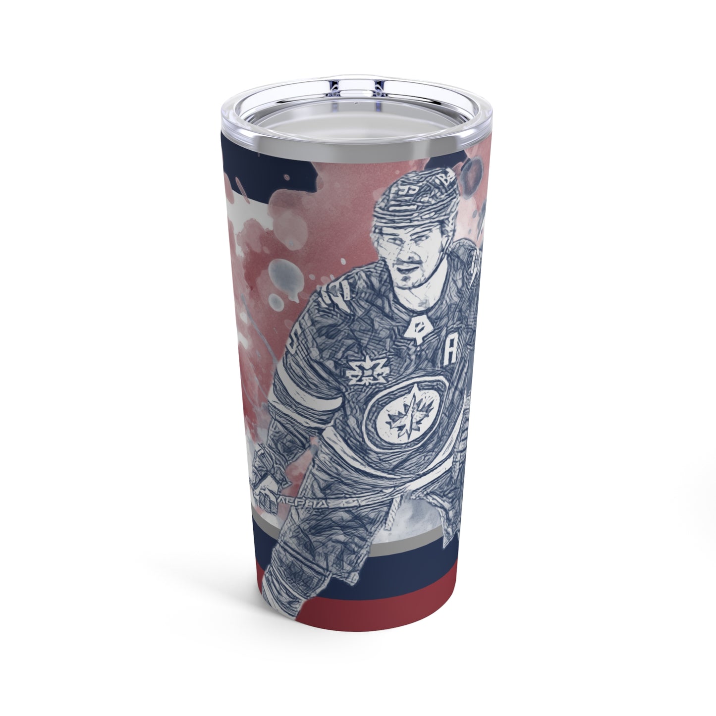 WINNIPEG JETS 55 MARK SCHEIFELE Tumbler 20oz front