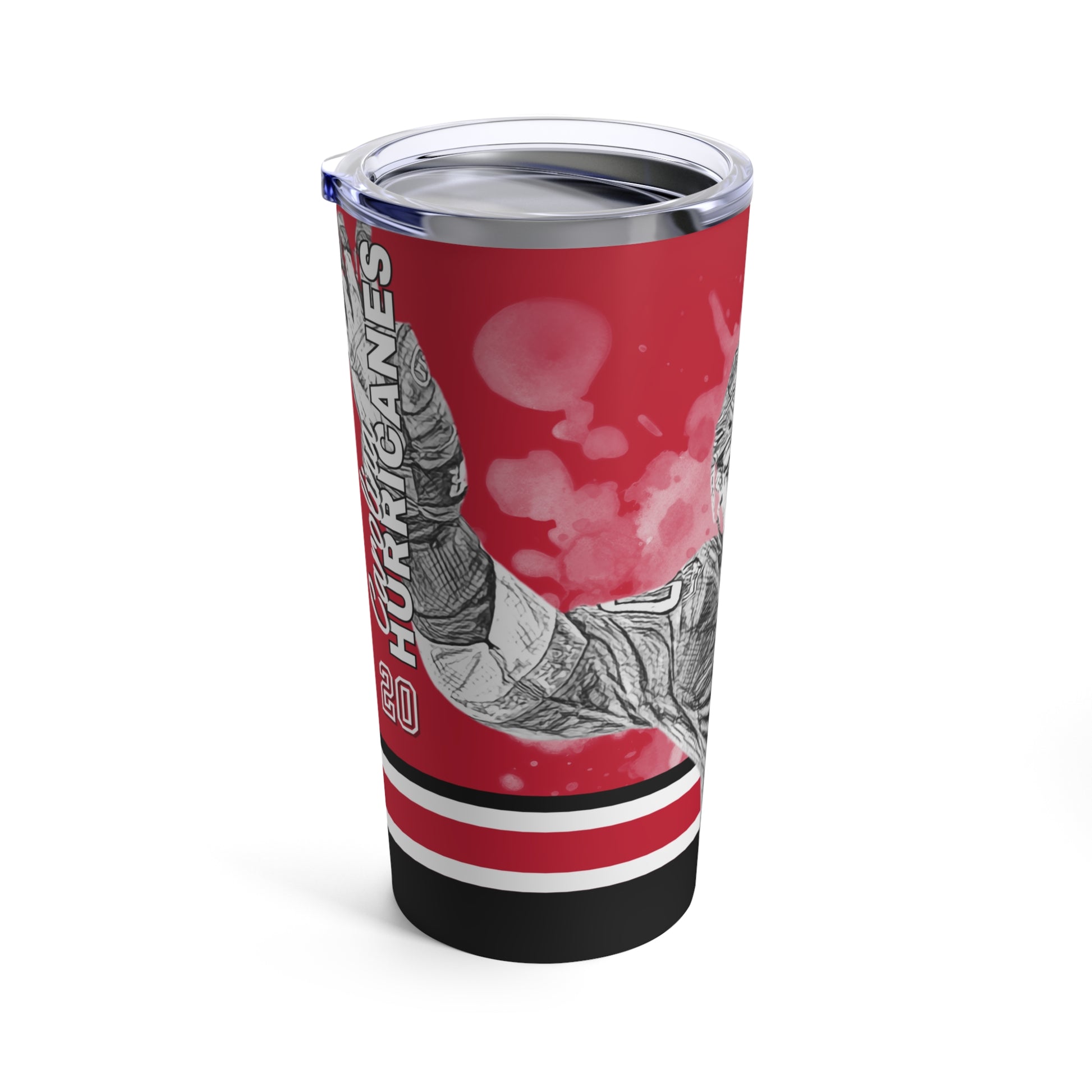 CAROLINA HURRICANES 20 SEBASTIAN AHO Tumbler 20oz left