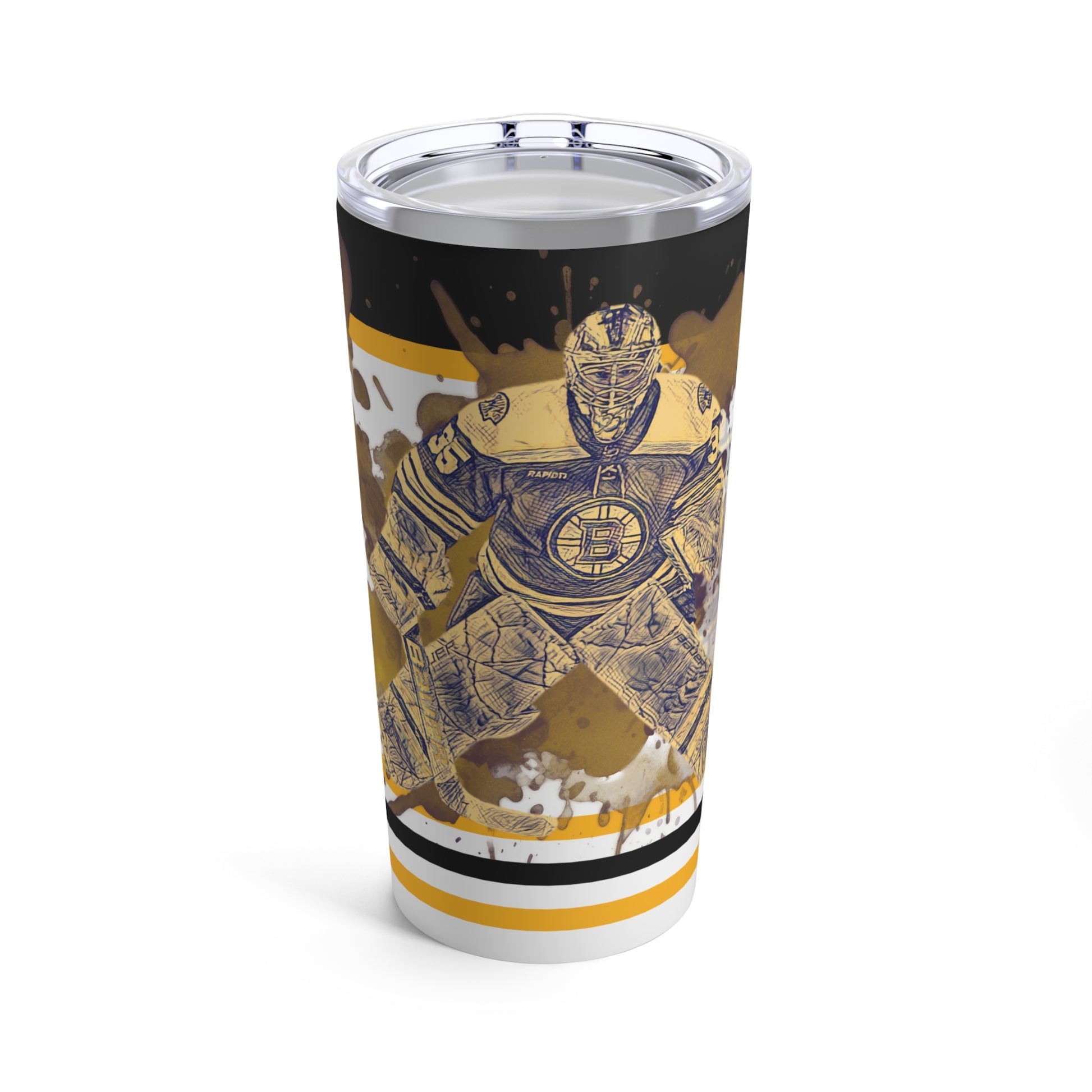 BOSTON BRUINS 35 LINUS ULLMARK Tumbler 20oz front