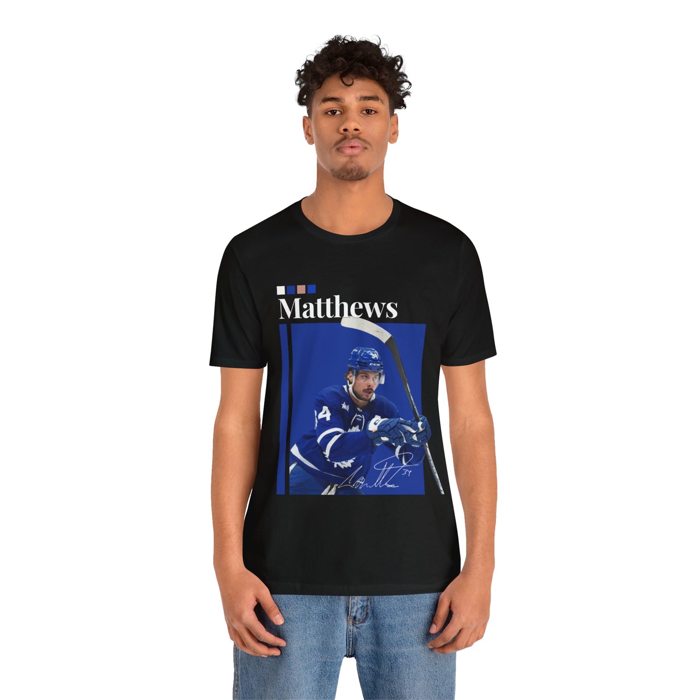 NHL All-Star Auston Matthews Graphic Streetwear Tee black front 