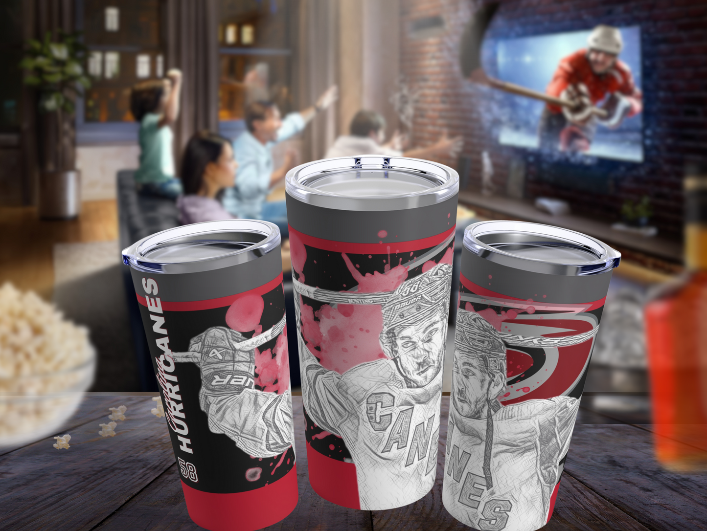 CAROLINA HURRICANES 58 MICHAEL BUNTING Tumbler 20oz mock up