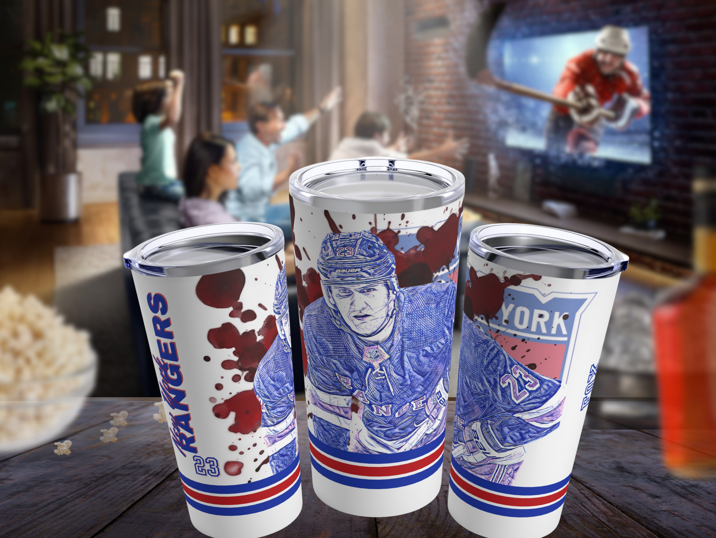 NEW YORK RANGER 23 ADAM FOX Tumbler 20oz mockup