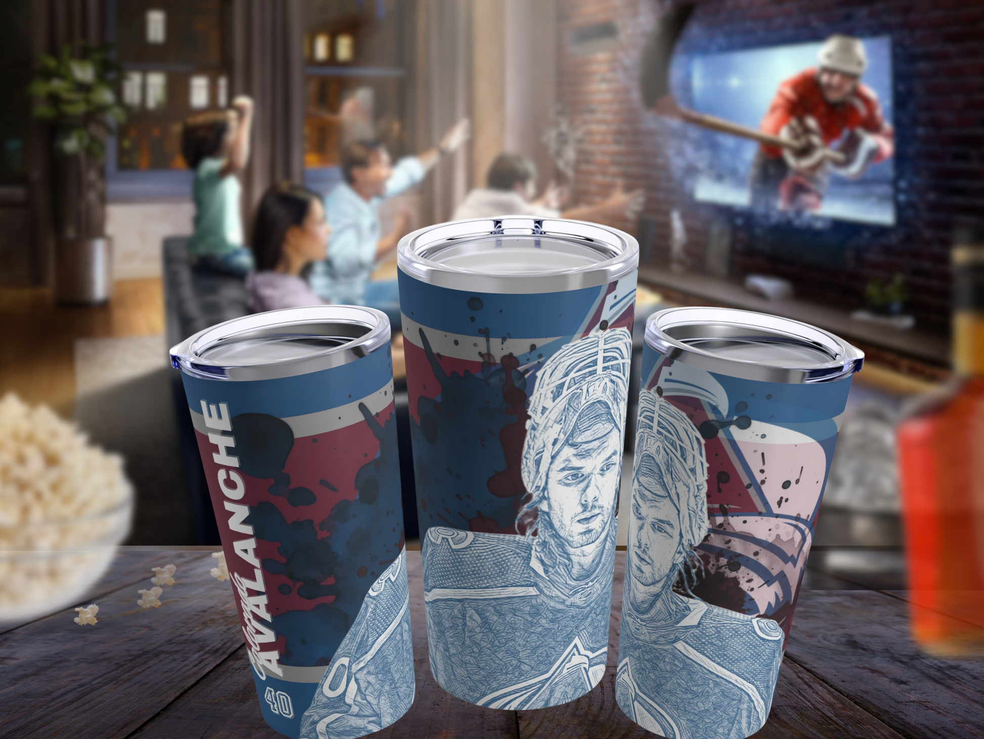 COLORADO AVALANCHE 40 ALEXANDAR GEORGIEV Tumbler 20oz mockup