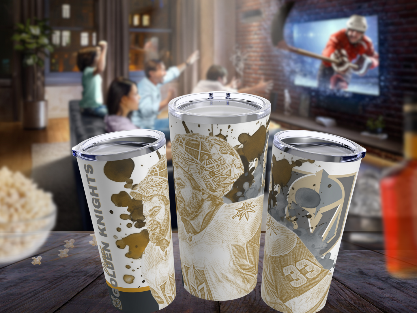 Vegas Golden Knights 33 ADIN HILL Tumbler 20oz mockup