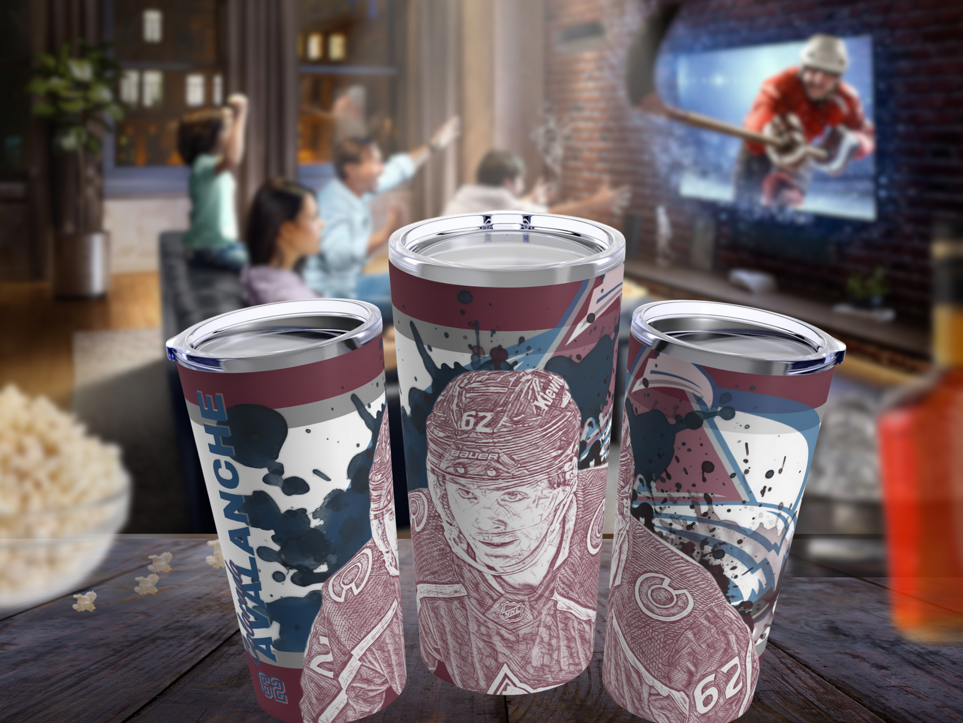 COLORADO AVALANCHE 62 ARTTURI LEHKONEN Tumbler 20oz mockup