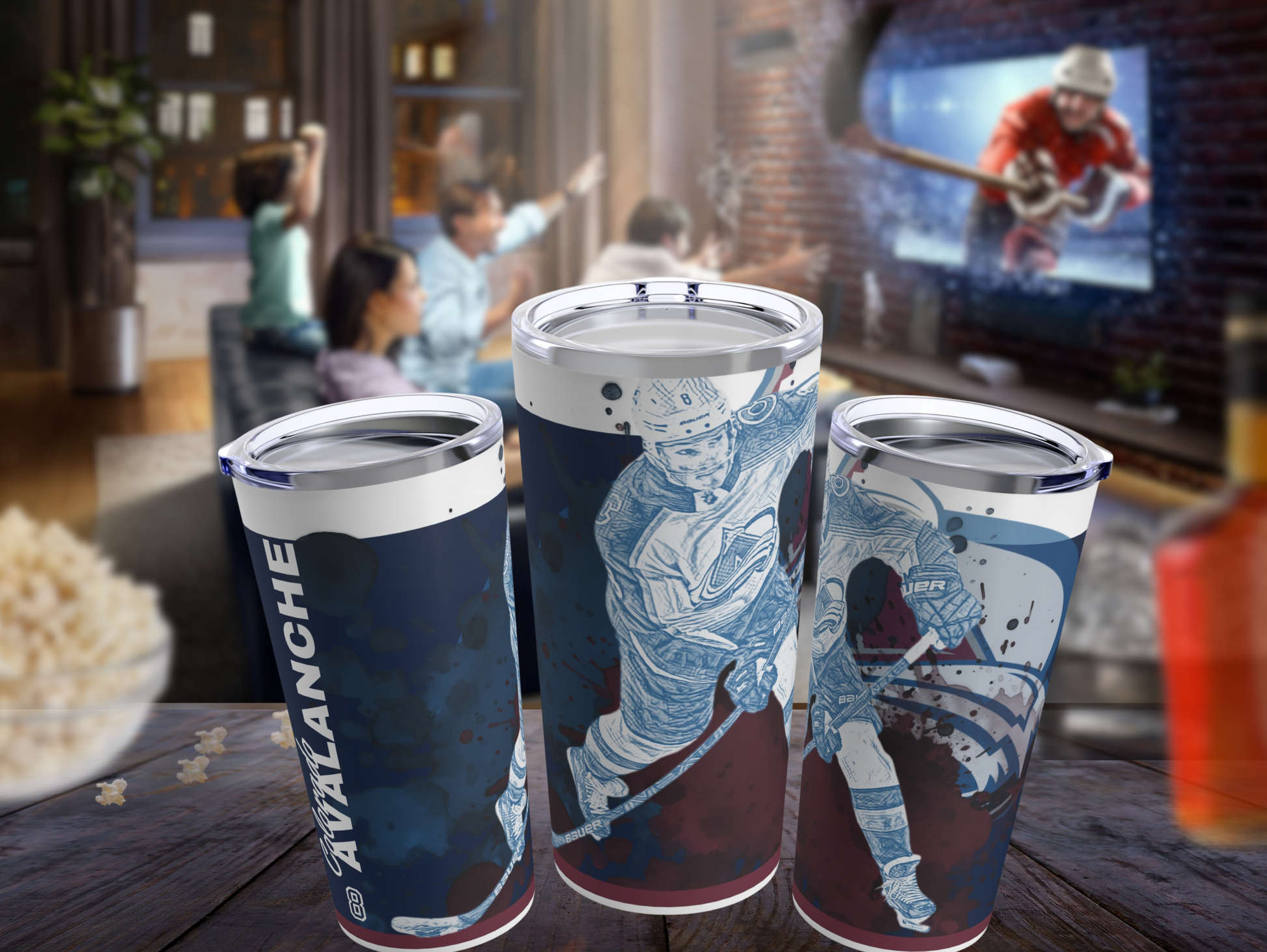 COLORADO AVALANCHE 8 CALE MAKAR Tumbler 20oz mock up