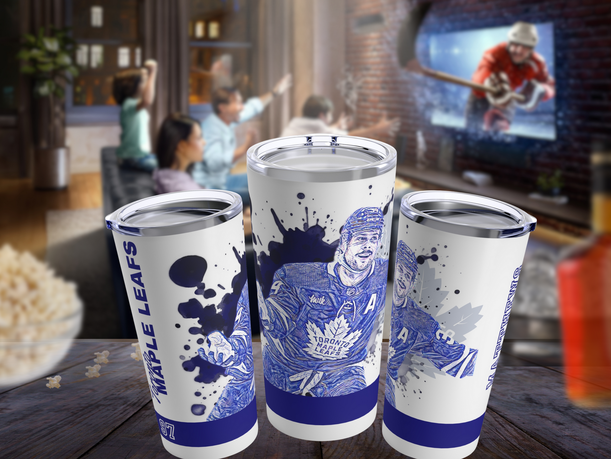 TORONTO MAPLE LEAFS 34 AUSTON MATTHEWS Tumbler 20oz mockup