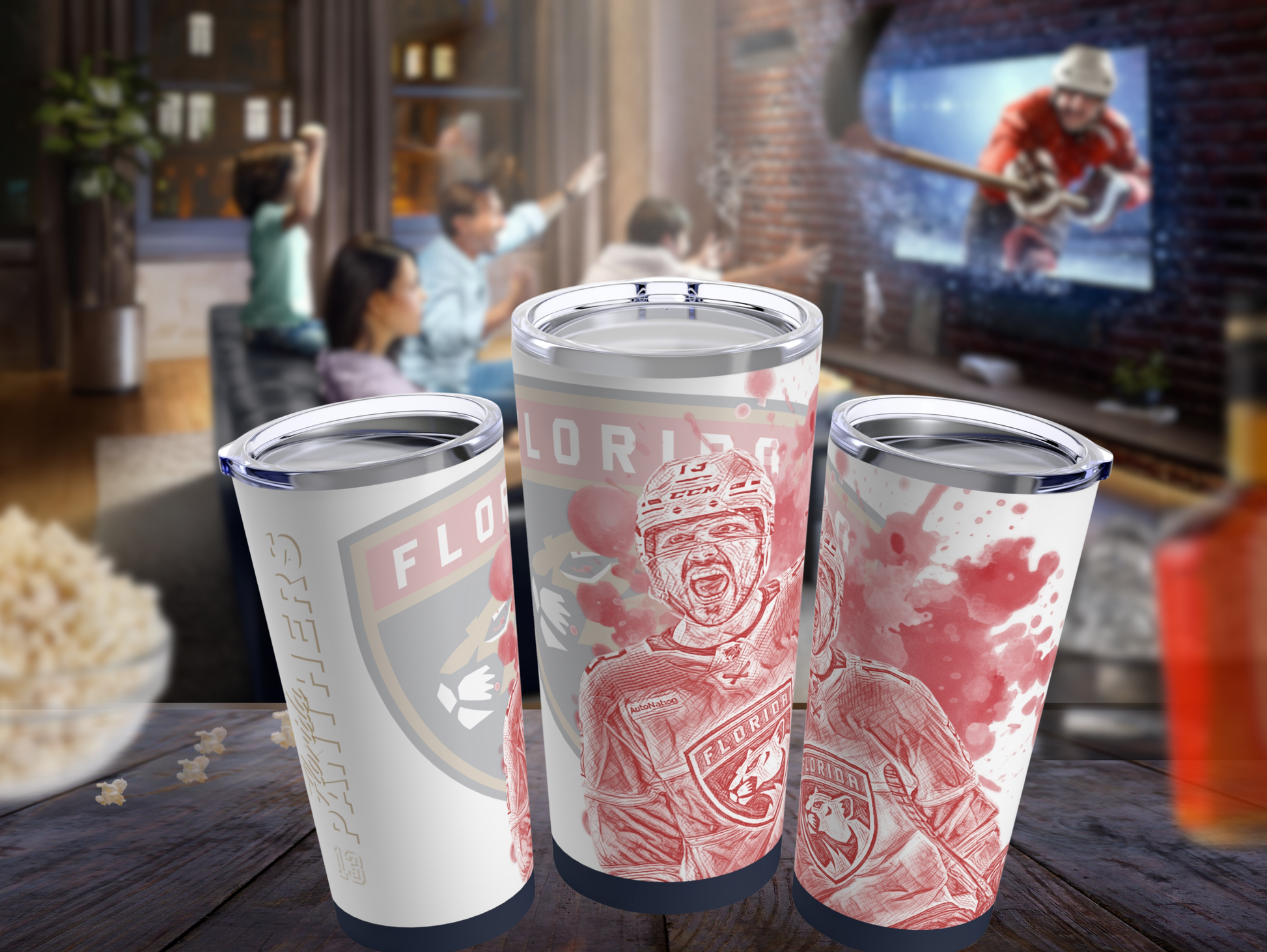 FLORIDA PANTHERS 13 SAM REINHART Tumbler 20oz mockup