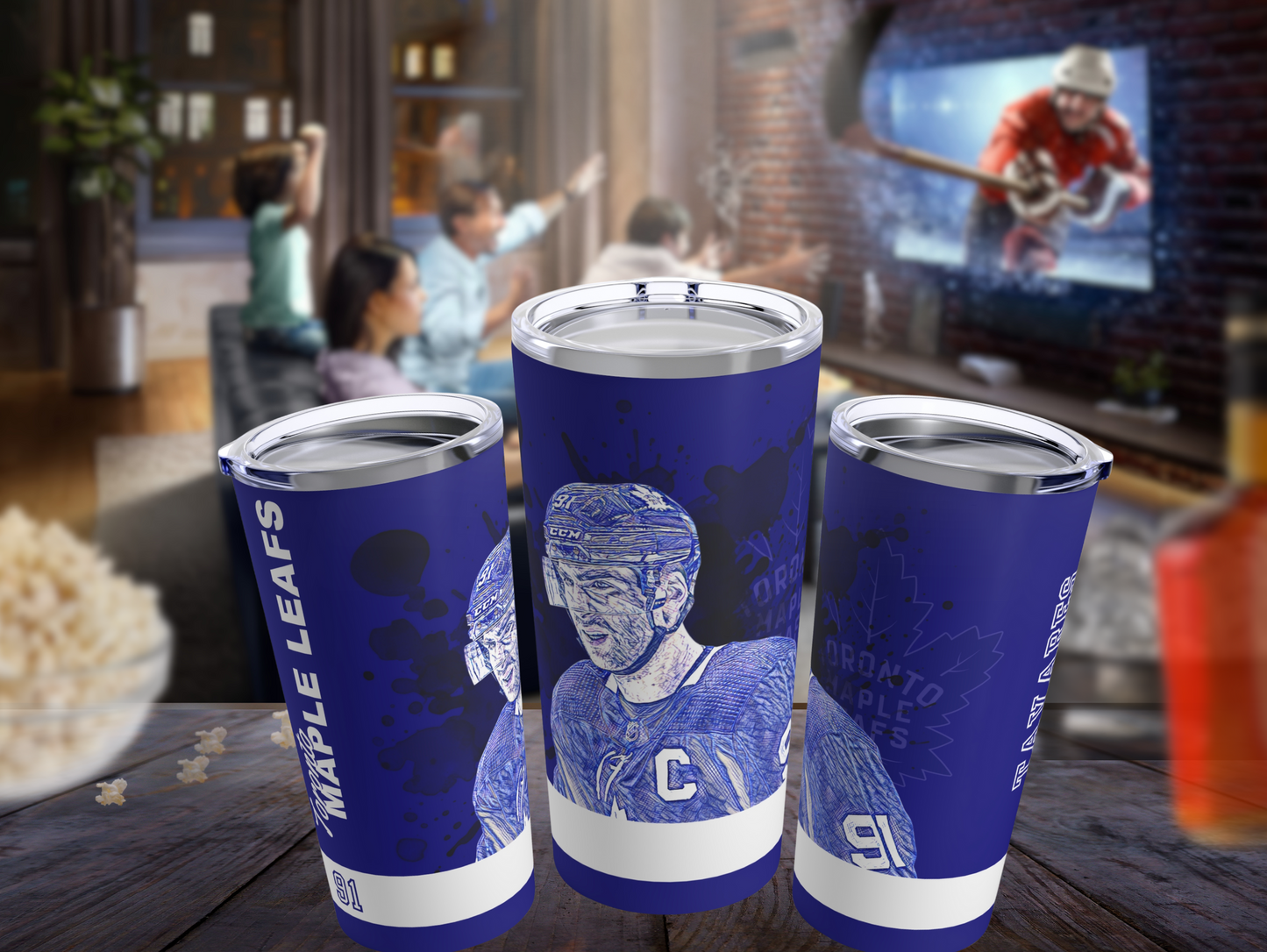 TORONTO MAPLE LEAFS 91 JOHN TAVARES Tumbler 20oz mockup