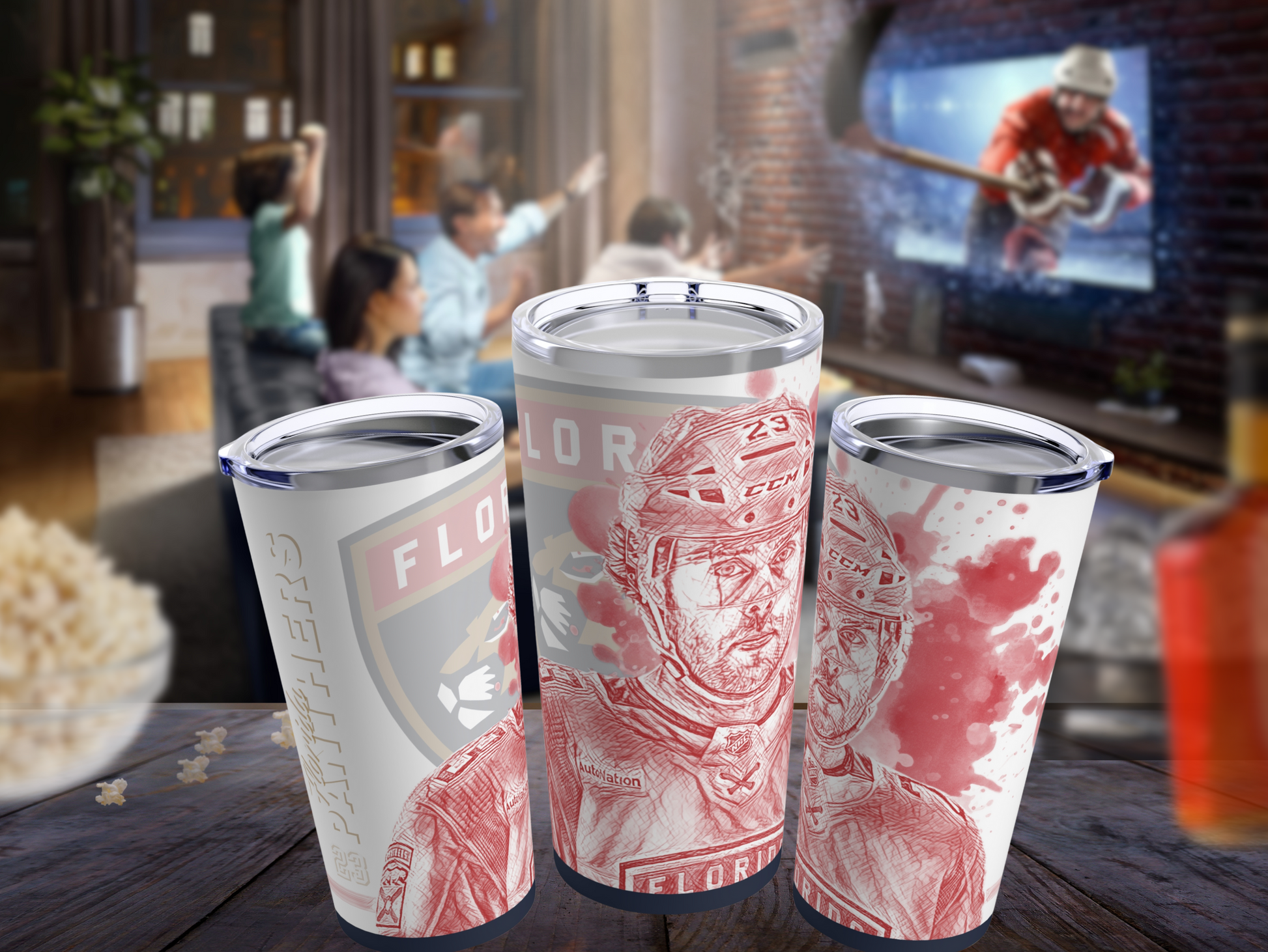 FLORIDA PANTHERS 23 CARTER VERHAEGHE Tumbler 20oz mockup