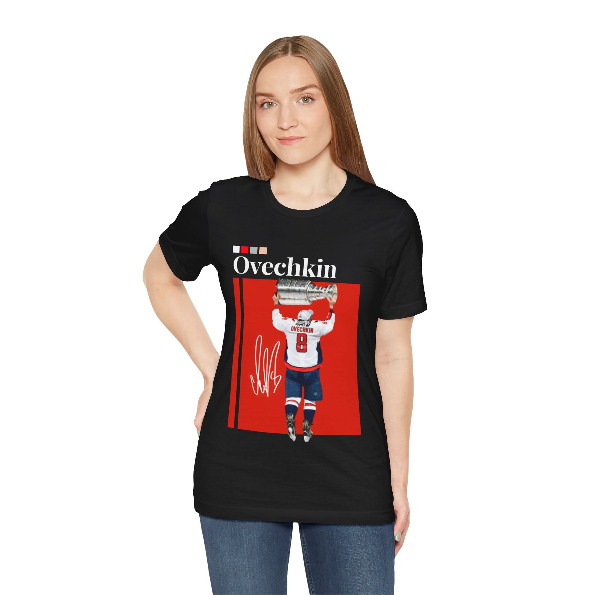 NHL All-Star Alexander Ovechkin Graphic Streetwear Tee ladies black front