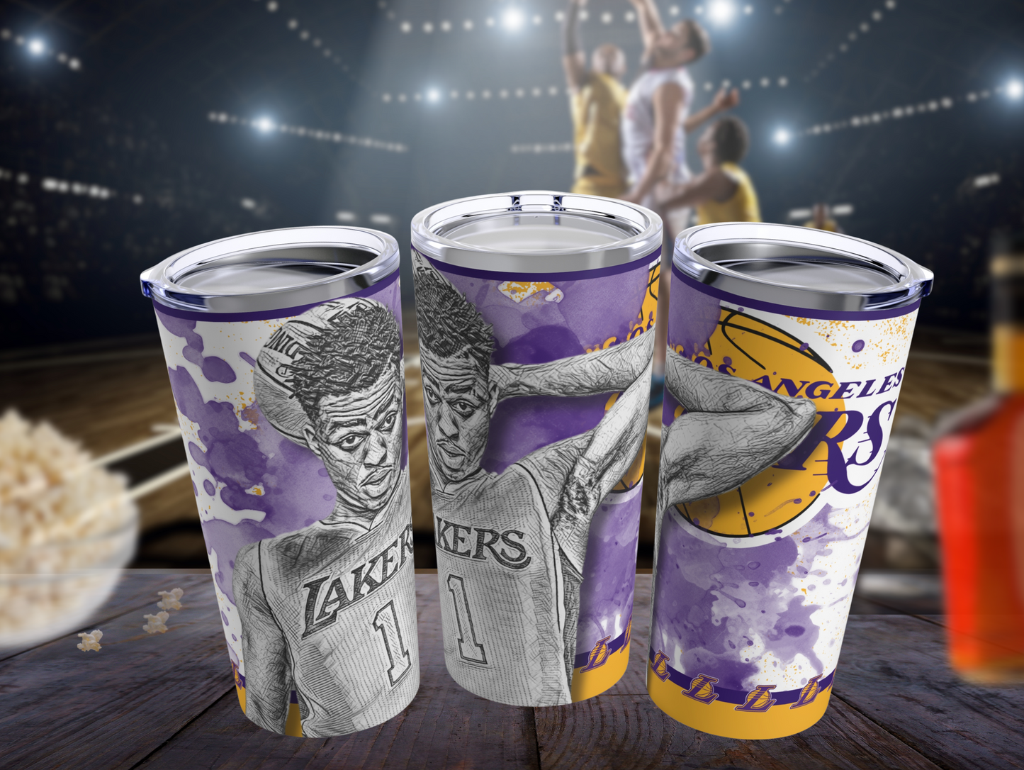 LOS ANGELES LAKERS 1 D'ANGELO RUSSELL Tumbler 20oz