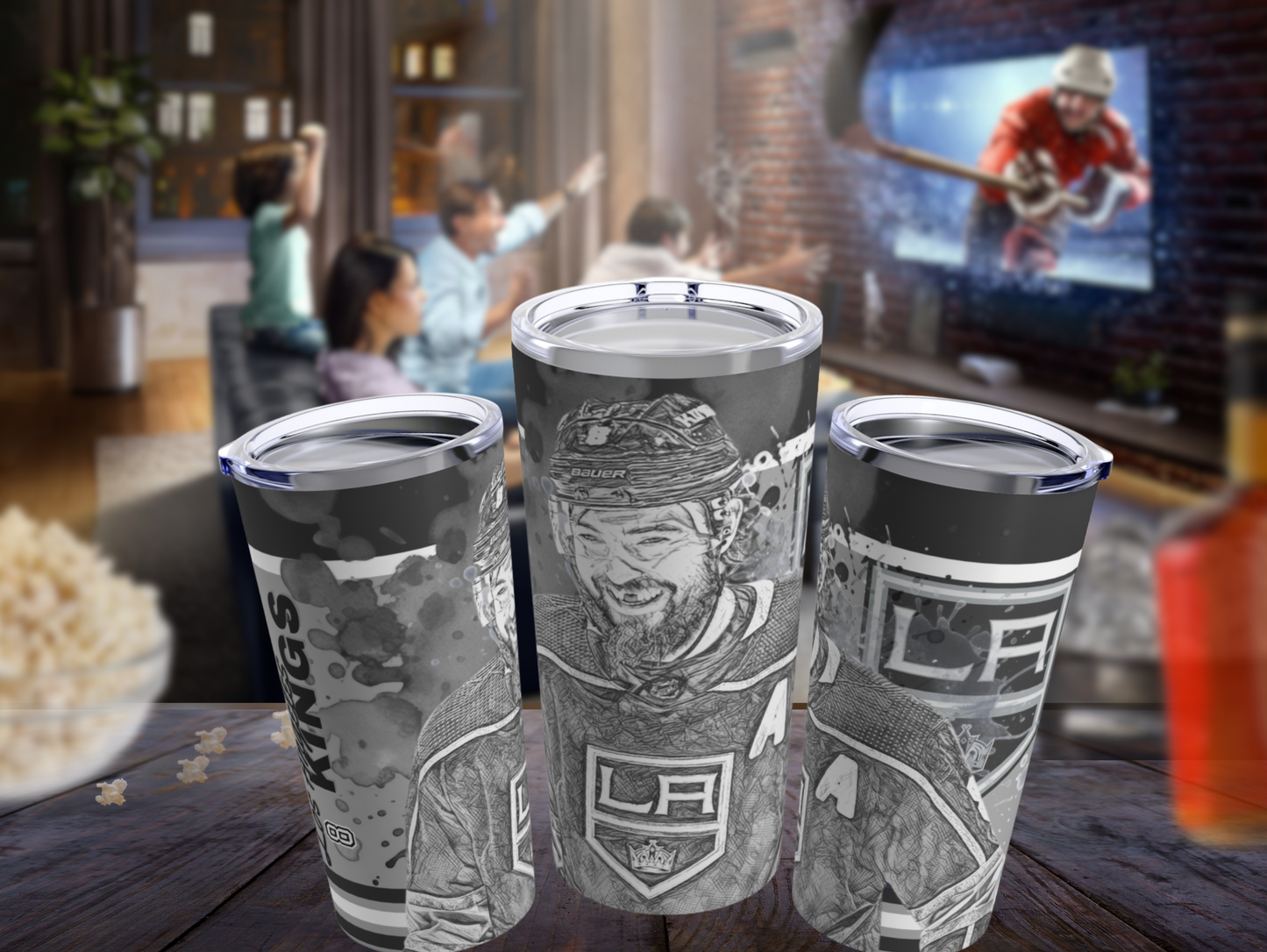 LOS ANGELES KINGS 8 DREW DOUGHTY Tumbler 20oz