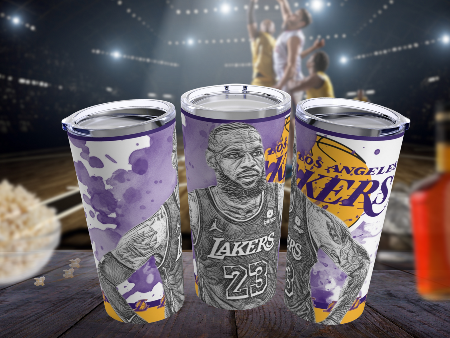 LOS ANGELES LAKERS 23 LEBRON JAMES Tumbler 20oz