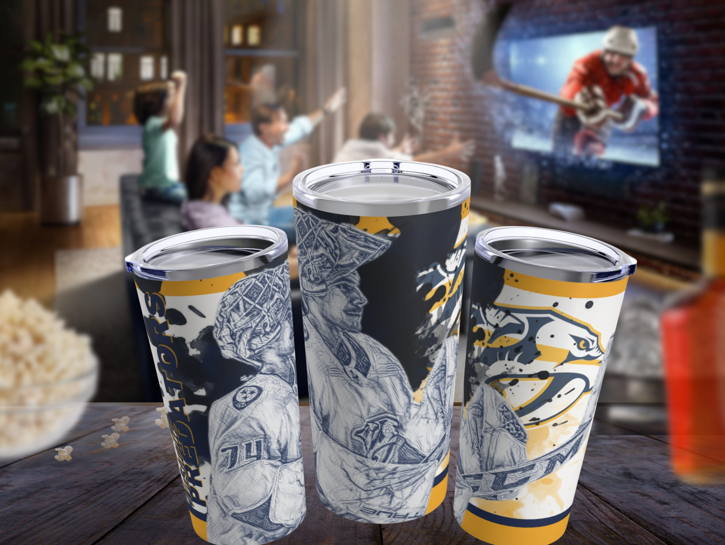 NASHVILLE PREDATORS 74 JUUSE SAROS Tumbler 20oz